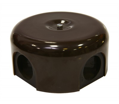 Керамическая распределительная коробка D90 мм, коричневая LINDAS